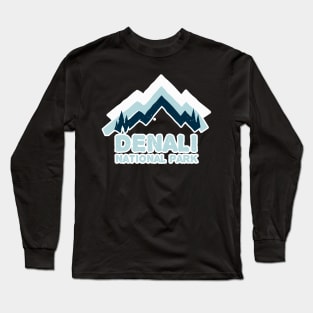 Denali National Park Stickers Long Sleeve T-Shirt